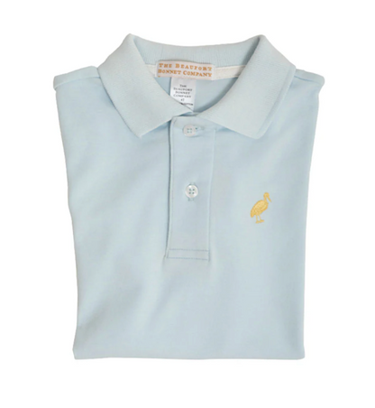 TBBC Prim & Proper Polo Buckhead Blue with Yellow Stork