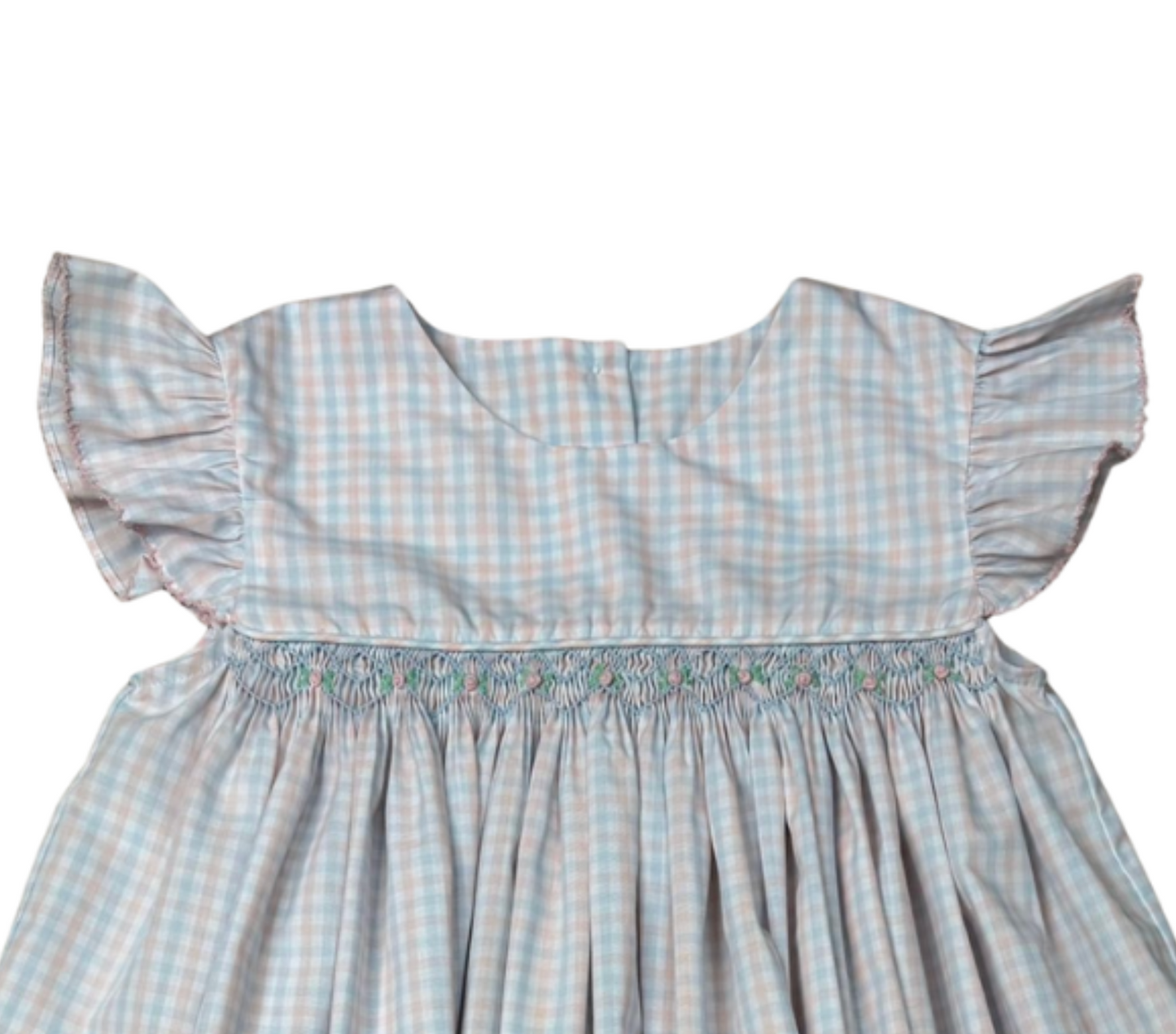 WBK Classic Spring Plaid Smocked Dress
