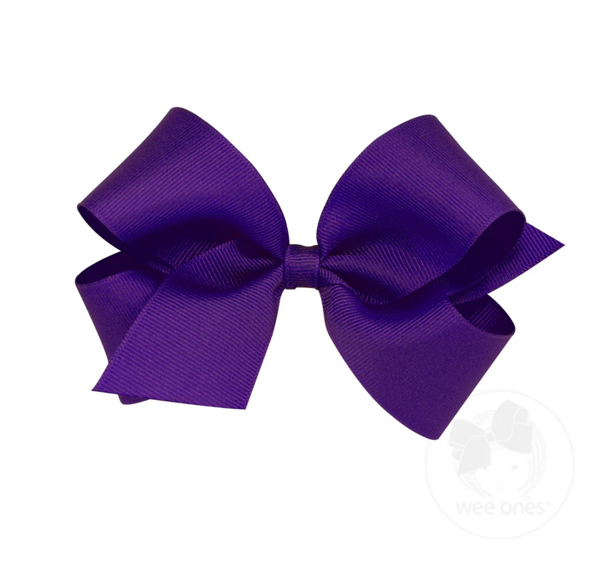 Medium Classic Grosgrain Hair Bow (Plain Wrap)- Wee Ones