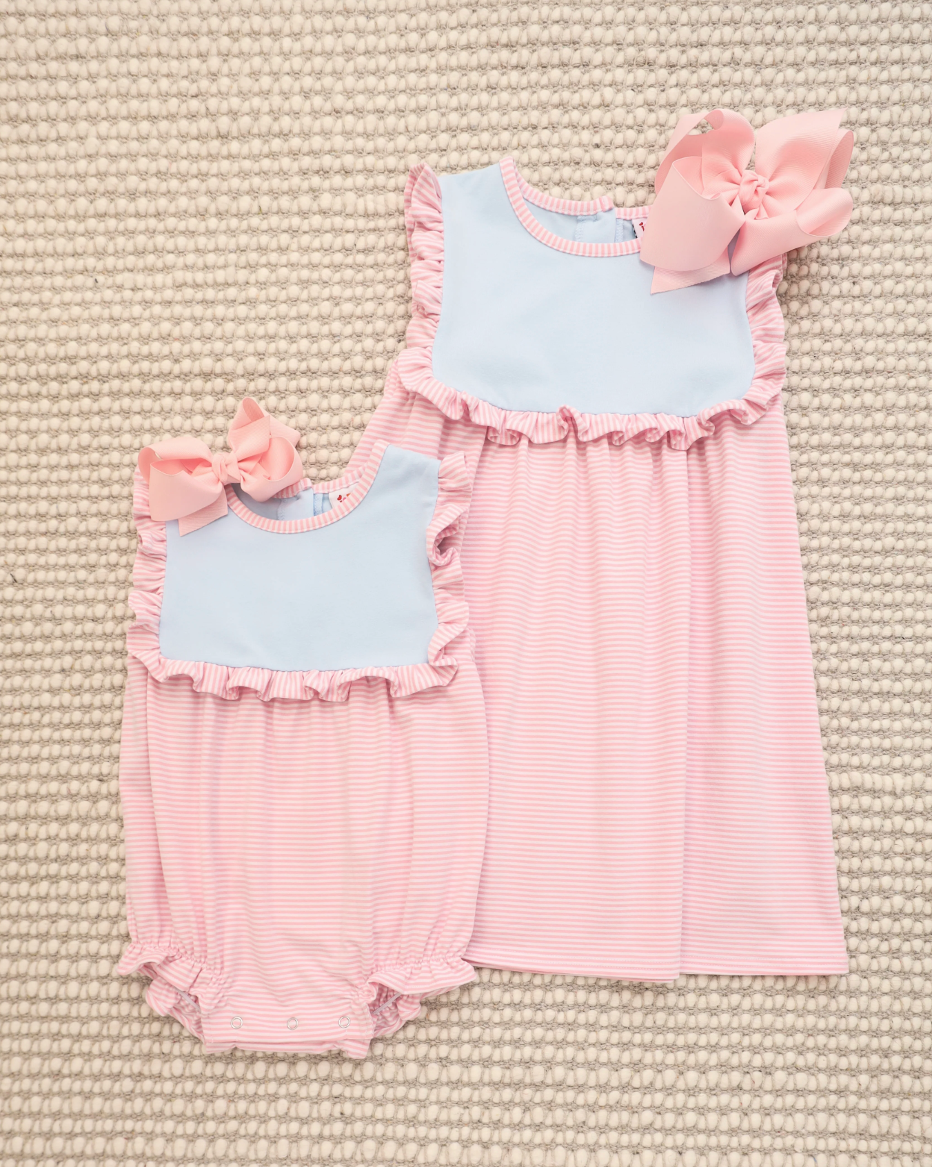 JB Ruby Bubble - Light Blue and Pink Stripe