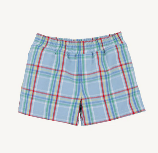 TBBC Sheffield Shorts Kensington Court Plaid with White Stork