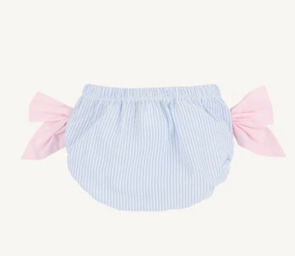 TBBC Bow Bottom Bloomer Breakers Blue Seersucker PBP