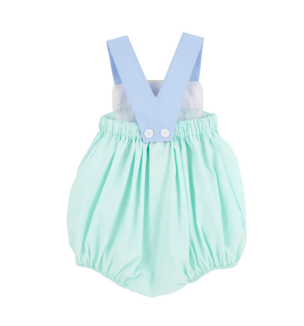 TBBC Samprey Sunsuit Sea Island Seafoam with White, Blue, Yellow