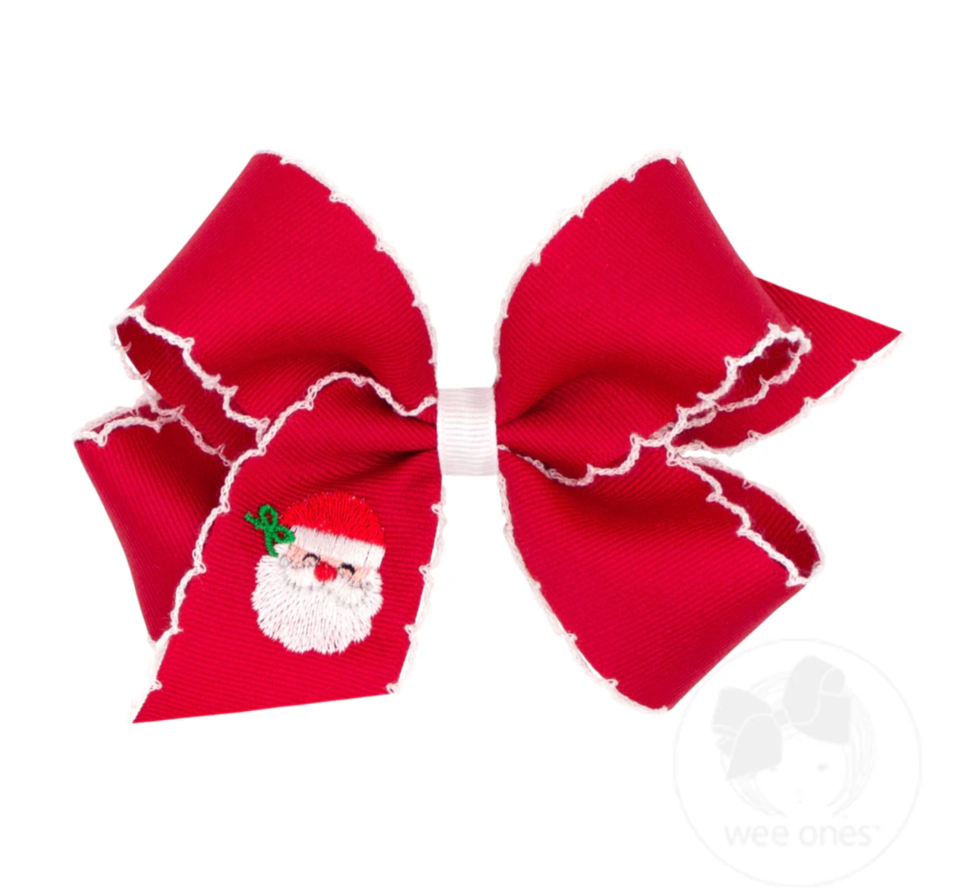 Medium Holiday Embroidered Bows, Moonstitch Edge by Wee Ones