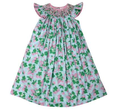 WBK Strawberry Patch Smocked Dress