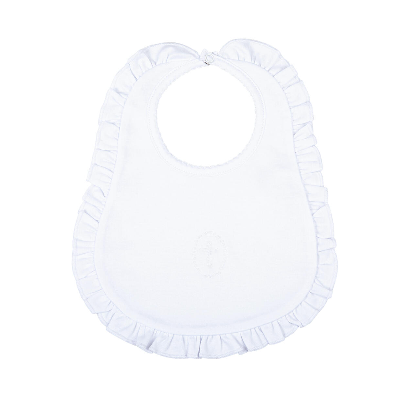 MB Blessed Emb Ruffle Bib (Pink or White)