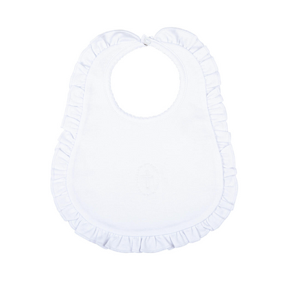 MB Blessed Emb Ruffle Bib (Pink or White)