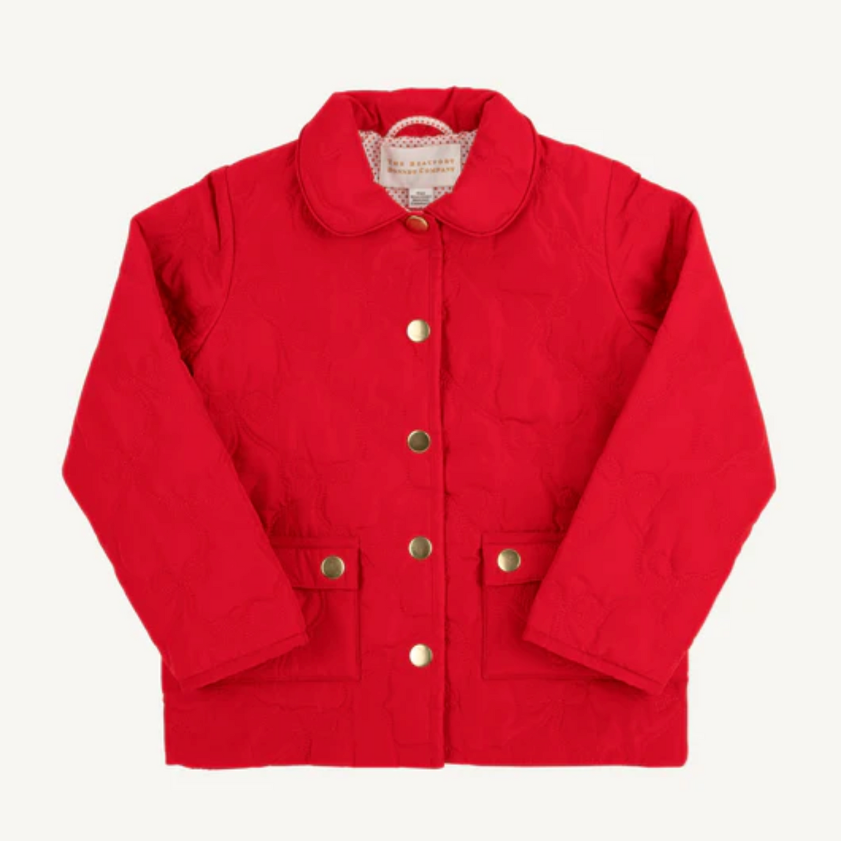 TBBC Kendall Quilted Coat Richmond Red Bows
