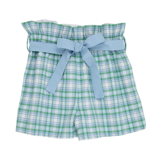 TBBC- Maddie Bea Bag Shorts - Woven Yarn  Eastpoint Plaid/Barrington Blue