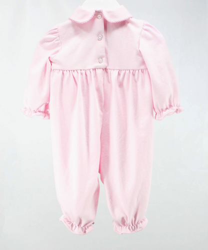 Pink and White Goemetric Claire Romper