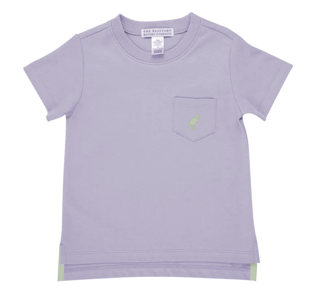 TBBC Carter Crewneck w/Pocket Lavender, Mint Stork