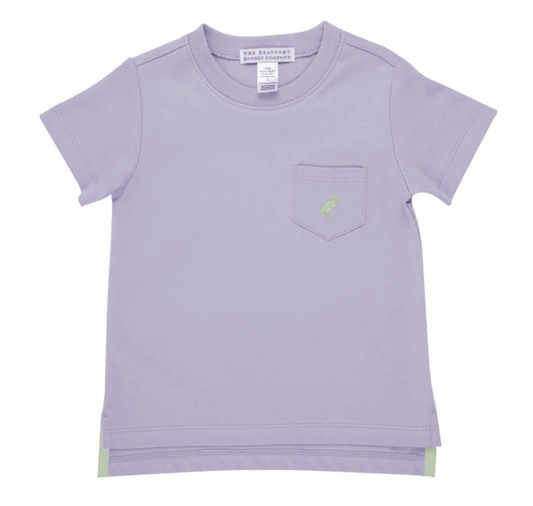 TBBC Carter Crewneck w/Pocket Lavender, Mint Stork