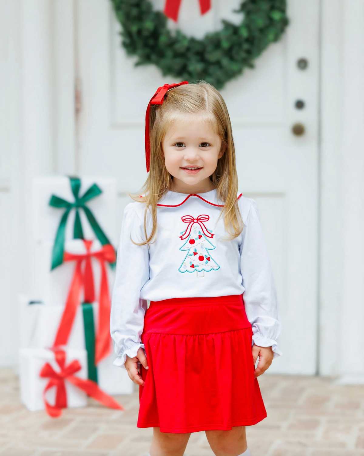 JB O Christmas Tree Skort Set