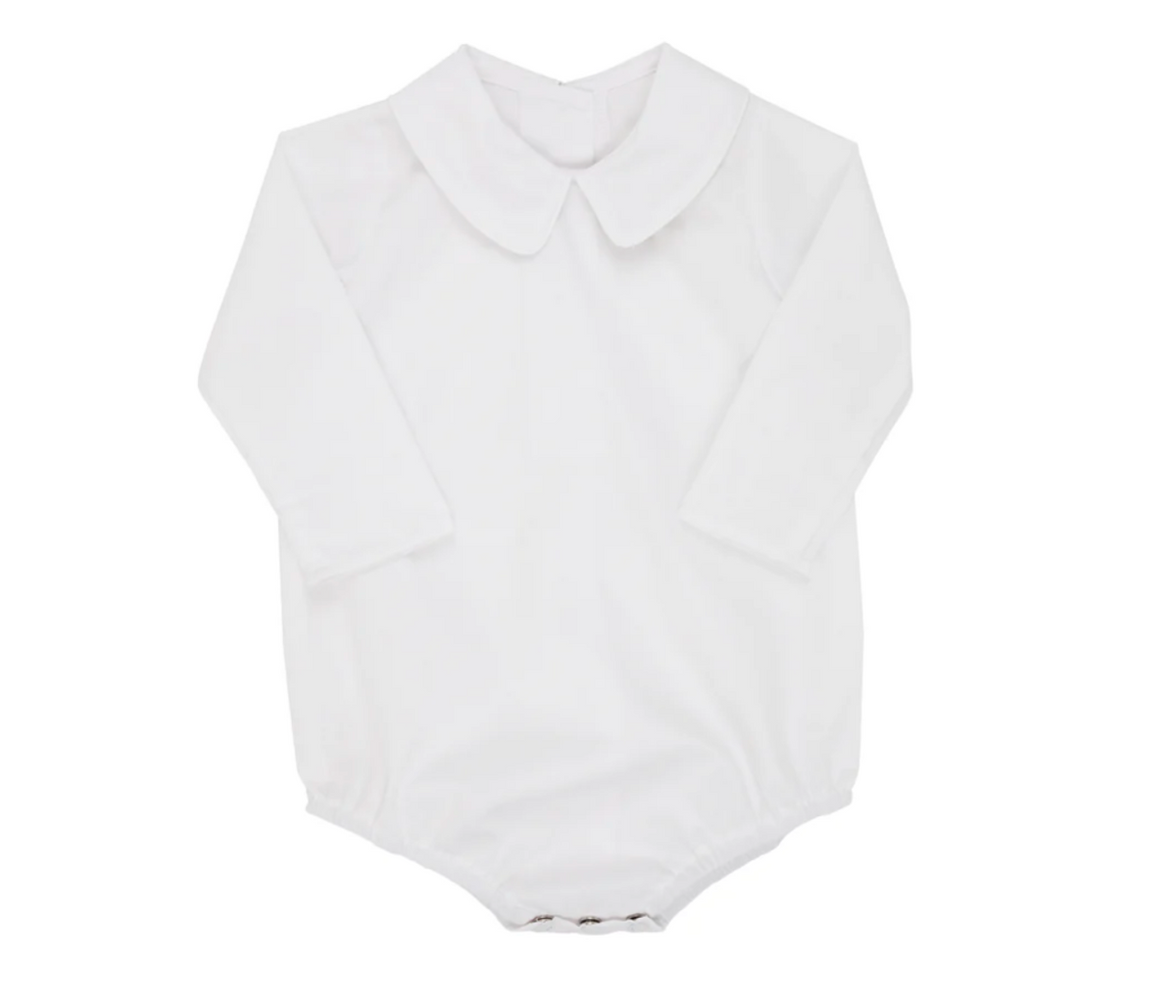 TBBC Peter Pan Collar LS Onesie Shirt- Broadcloth- Worth Avenue White