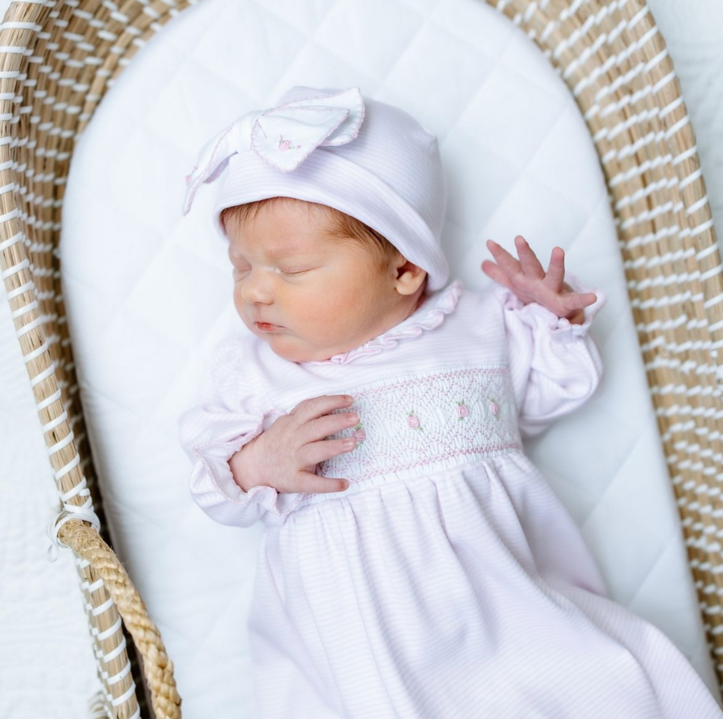 MB Julia Smocked Gown Pink
