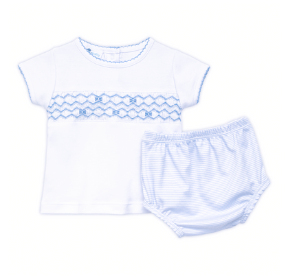 MB Jacob Smocked Diaper Cover Set Light Blue