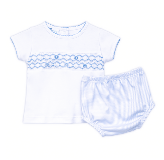 MB Jacob Smocked Diaper Cover Set Light Blue
