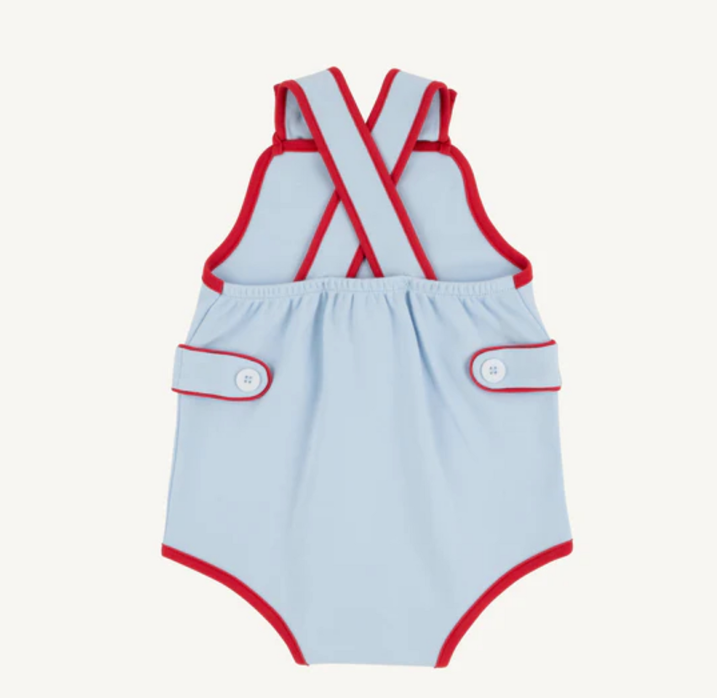 TBBC Skipper Sunsuit Buckhead Blue Richmond Red Pima