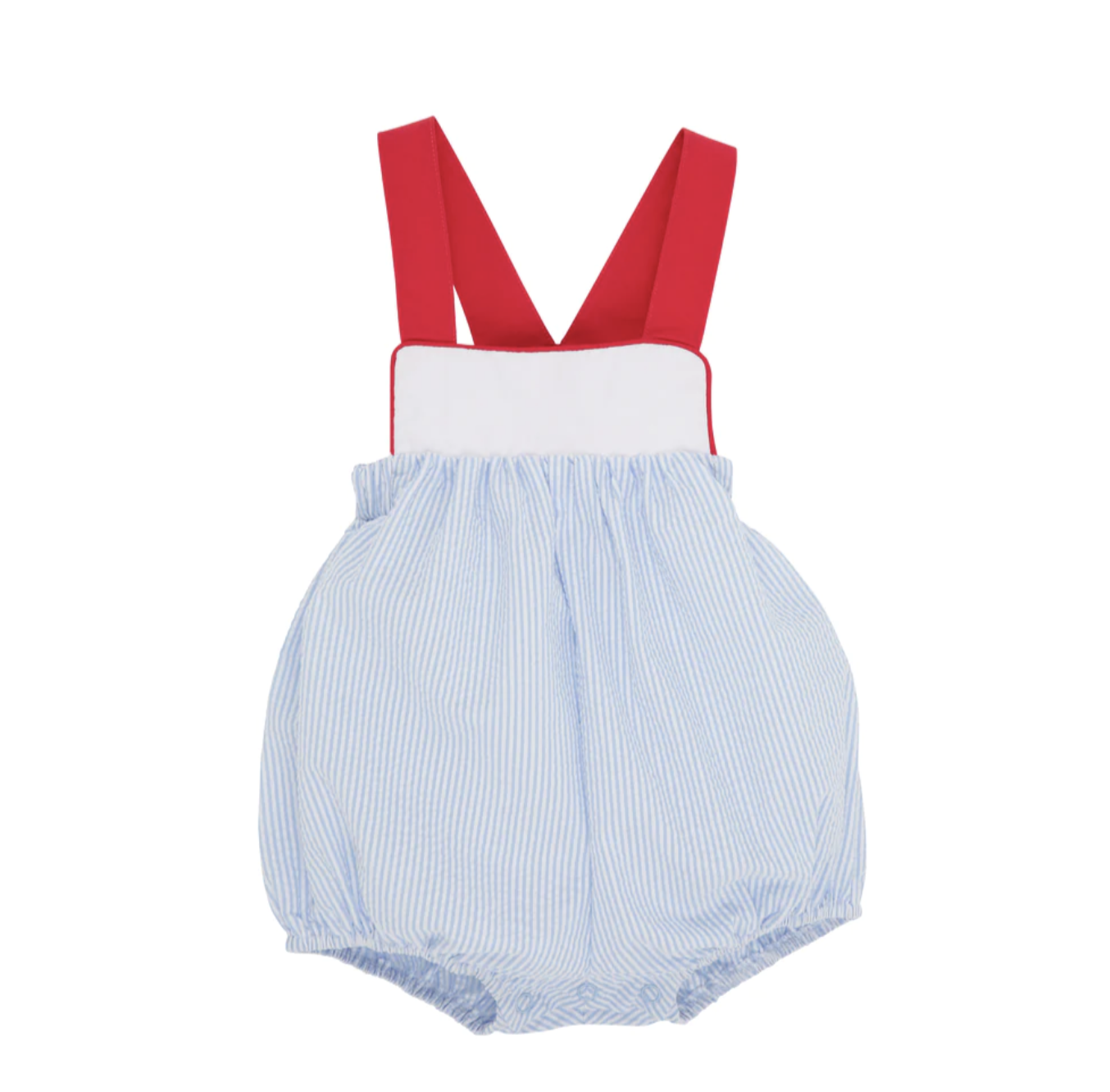 TBBC Samprey Sunsuit Seersucker Breakers Blue/ White/ Red