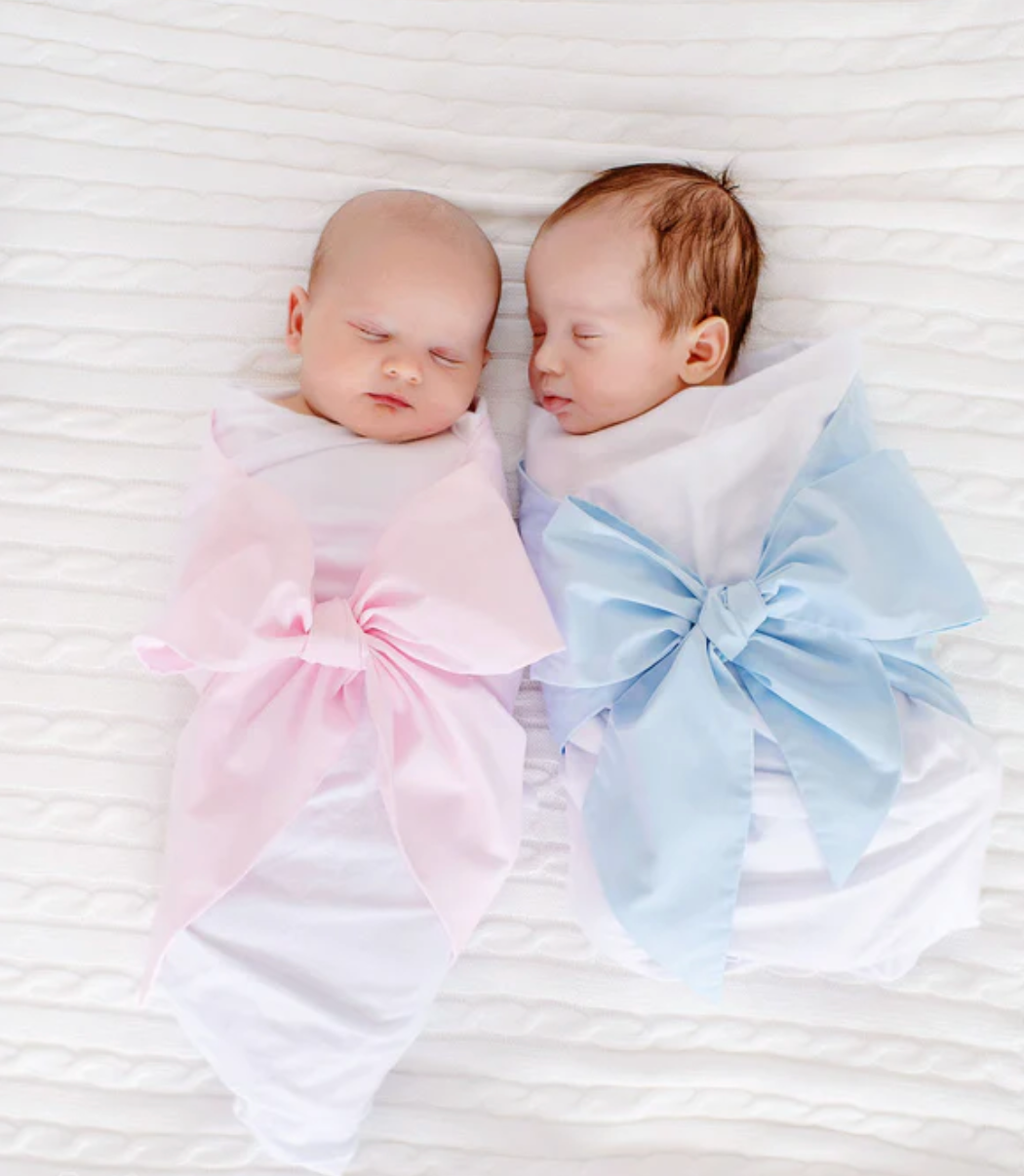 TBBC Bow Swaddle - Pink or Blue