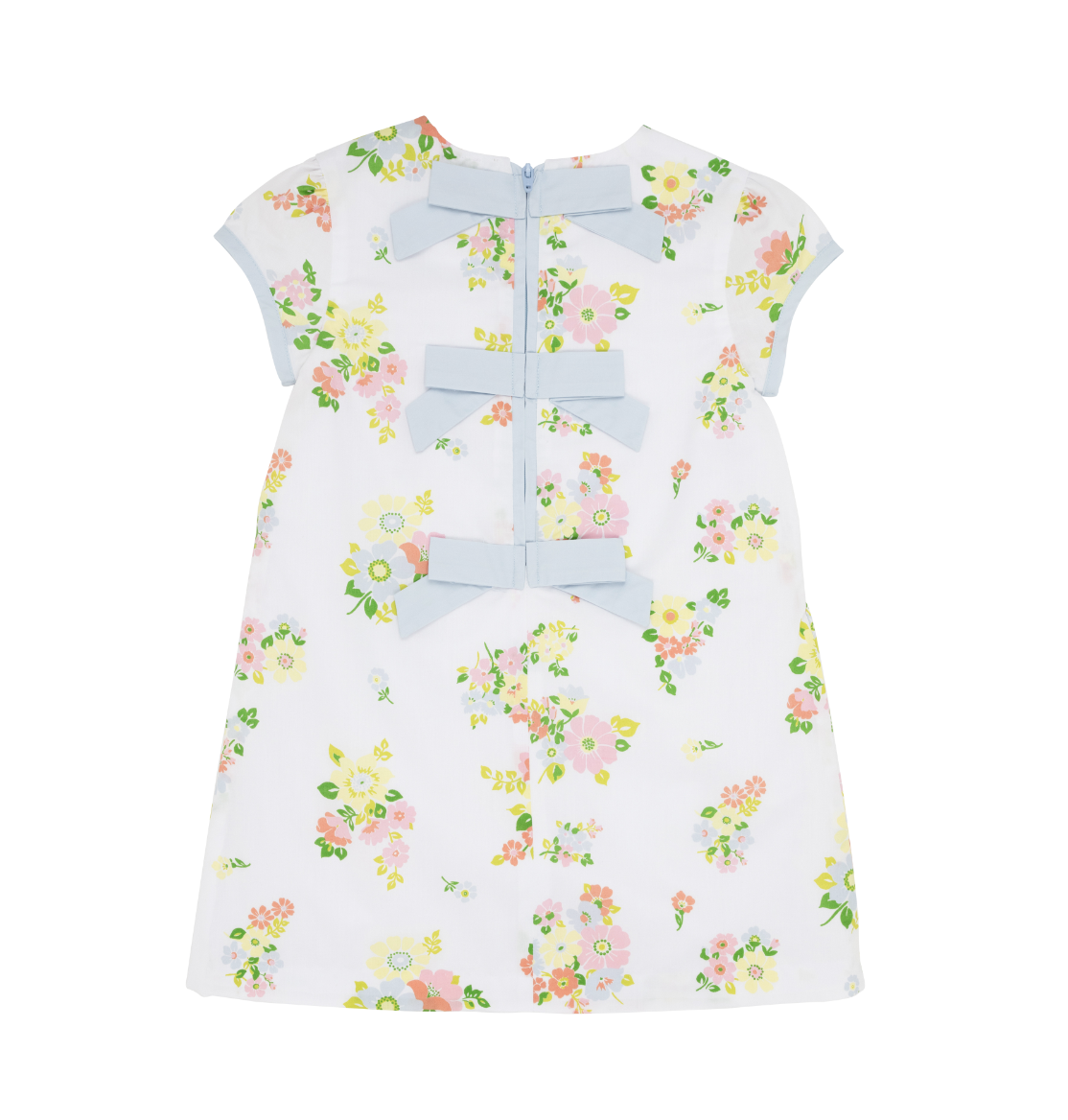 TBBC Betts Bow Dress- Broadcloth Biltmore Blooms/Buckhead Blue