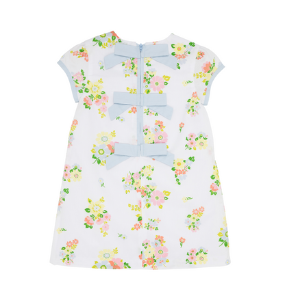 TBBC Betts Bow Dress- Broadcloth Biltmore Blooms/Buckhead Blue