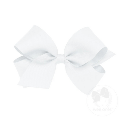 Medium Classic Grosgrain Hair Bow (Plain Wrap)- Wee Ones