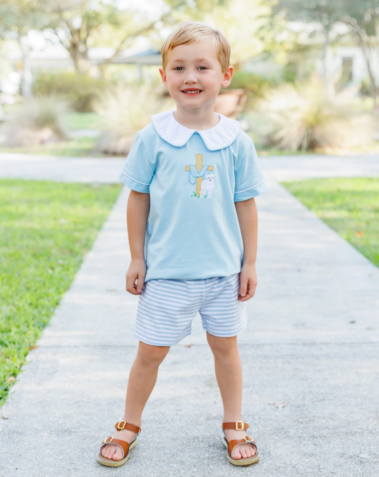 JB He Is Risen Collared Short Set