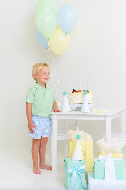 TBBC Sheffield Shorts Beale St Blue Stripe with Grace Bay Green