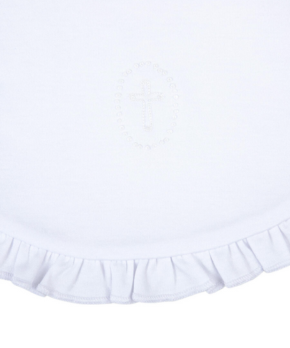 MB Blessed Emb Ruffle Bib (Pink or White)