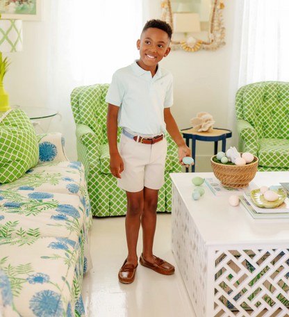 TBBC Prim & Proper Polo Sea Island Seafoam / Beale St. Blue Multicolor Stork
