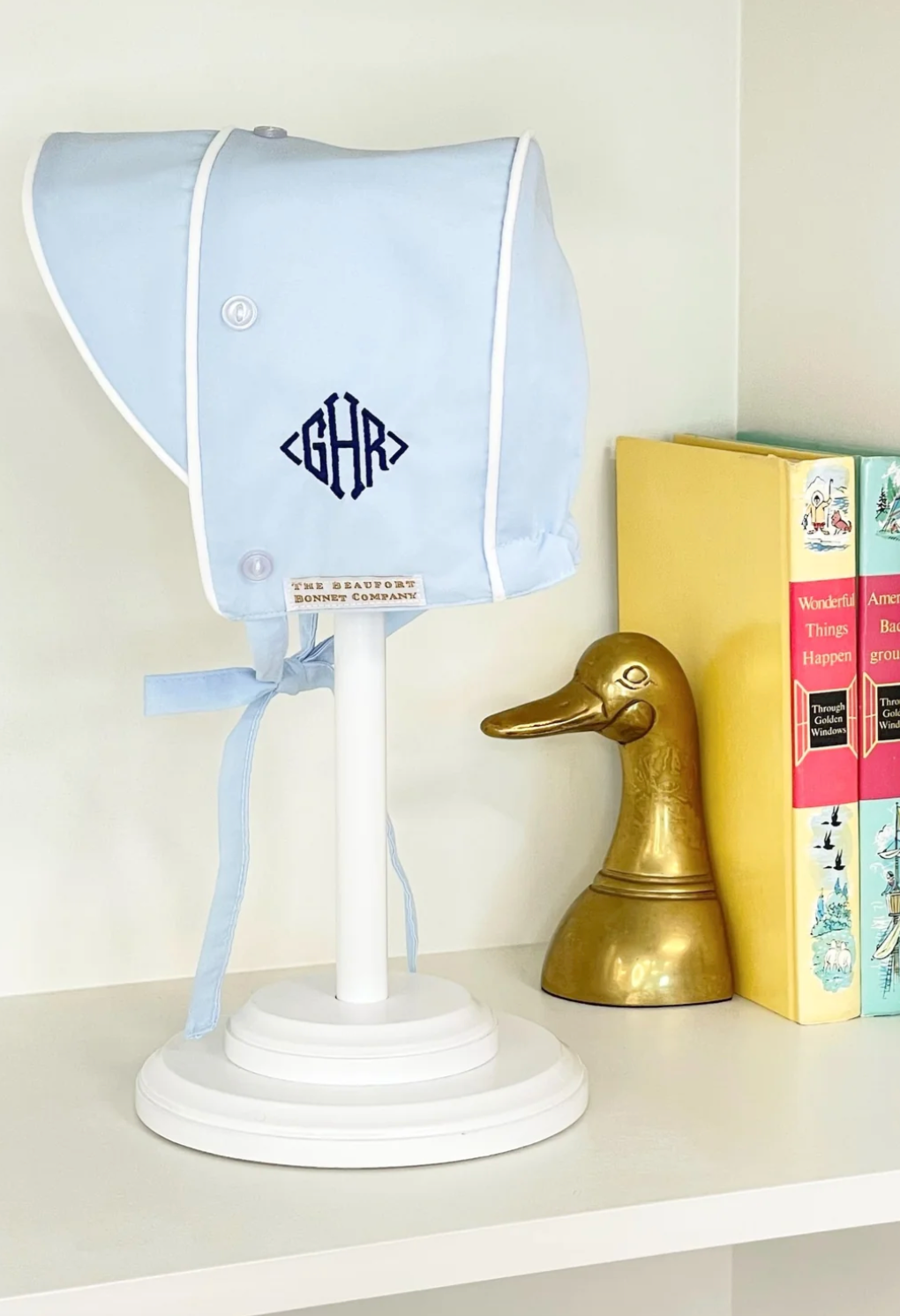 TBBC Barringer Bonnet Broadcloth- Buckhead Blue/WorthAveWhit