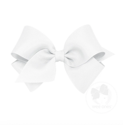 Small Classic Grosgrain Hair Bow (Plain Wrap)  Wee Ones