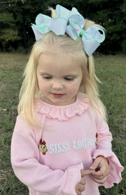 Medium Holiday Embroidered Bows, Moonstitch Edge by Wee Ones