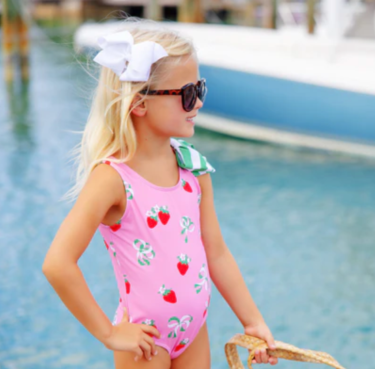 TBBC Brookhaven Bow Bathing Suit Bow & Berry Pink