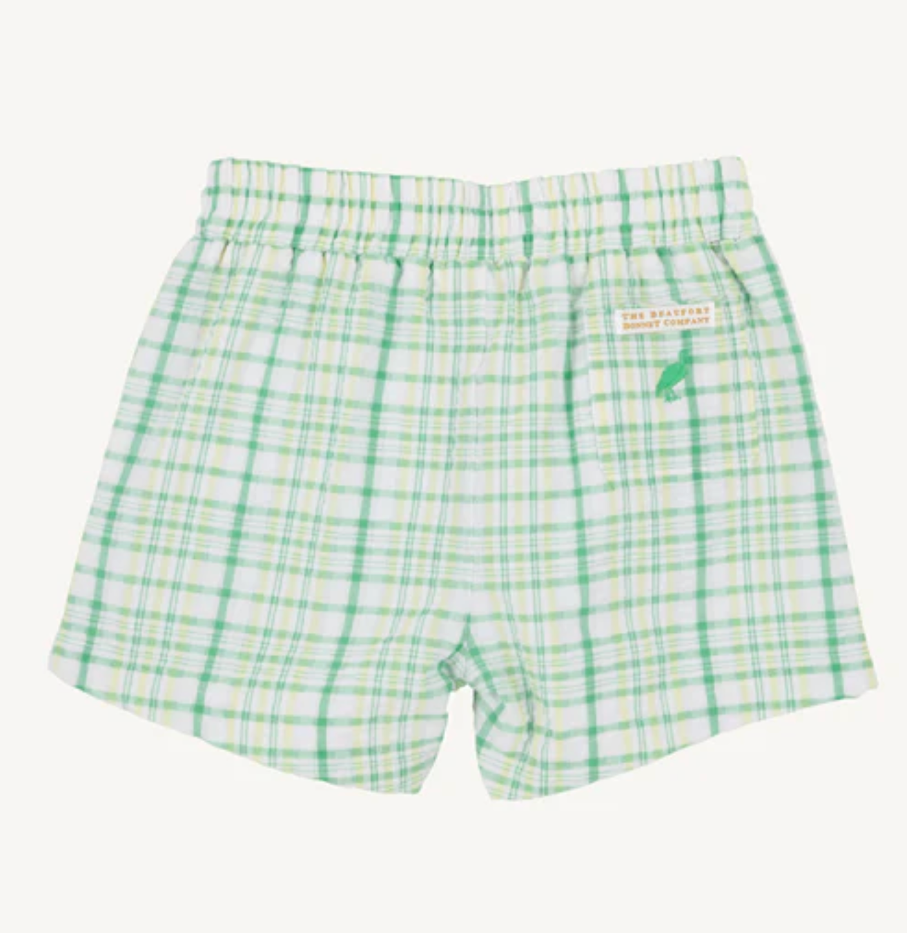 TBBC Sheffield Shorts Sewanee Seersucker Gibson Island Green and Yellow