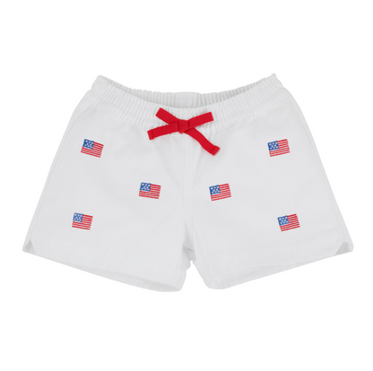 TBBC Critter Cheryl Shorts American Flag White - Twill