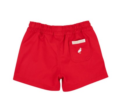 TBBC Sheffield Shorts Richmond Red with Multicolor Stork