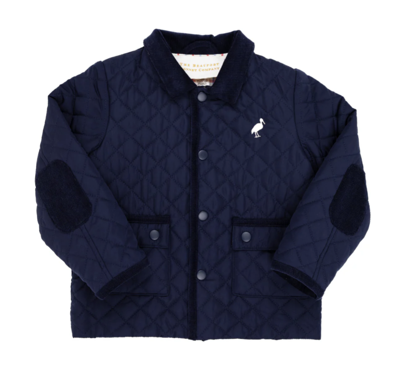 TBBC Caldwell Quilted Coat- Nantucket Navy with Palmetto Pearl