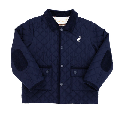 TBBC Caldwell Quilted Coat- Nantucket Navy with Palmetto Pearl