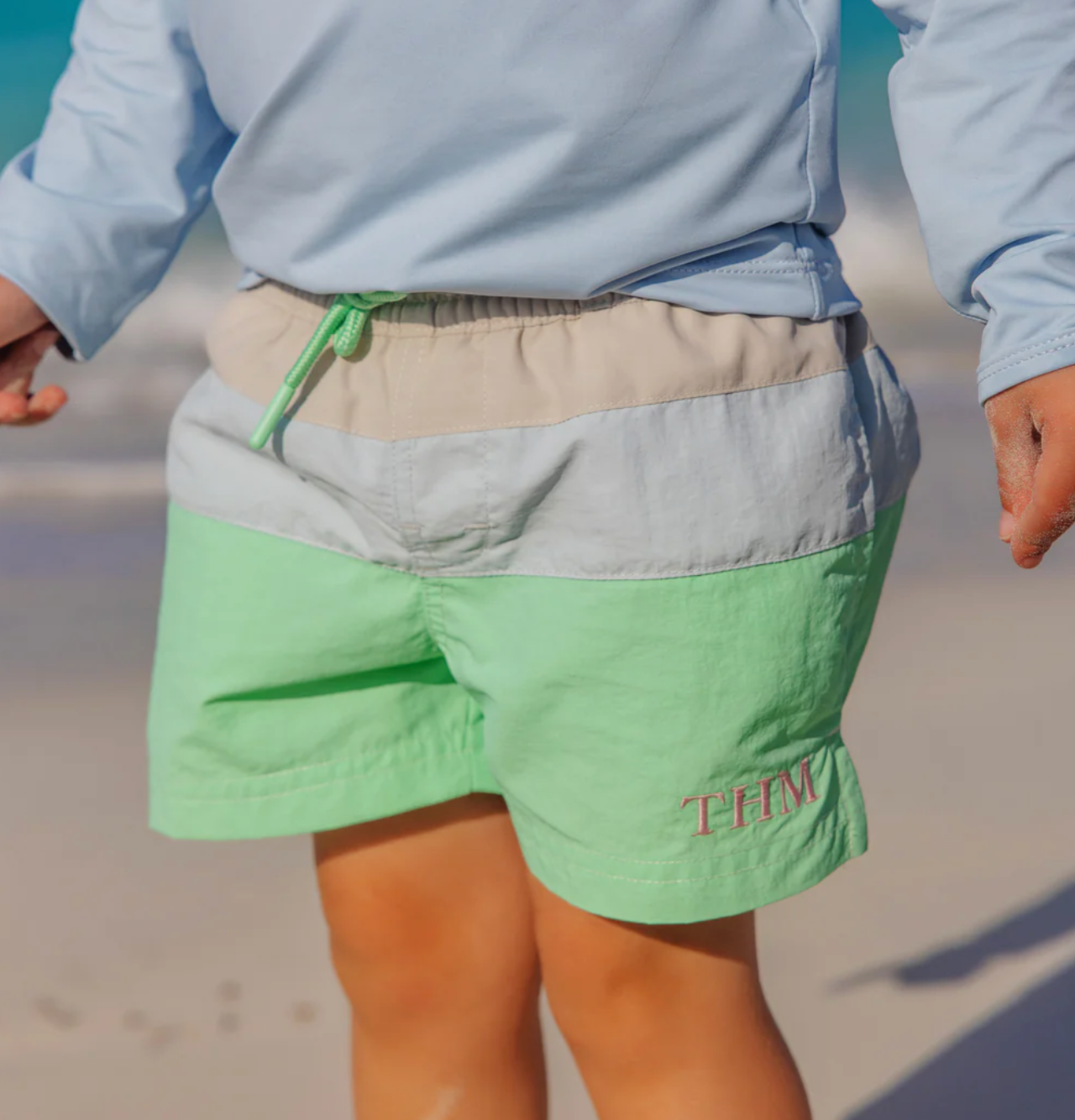 TBBC Country Club Colorblock Trunk Sandy Springs Stone BHB Gray