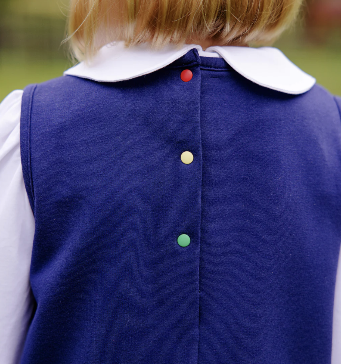 TBBC Annie Apron Dress- ABC Nantucket Navy/ Richmond Red
