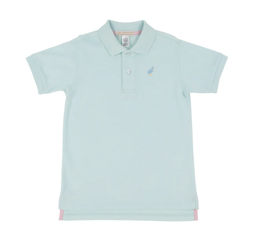 TBBC Prim & Proper Polo Sea Island Seafoam / Beale St. Blue Multicolor Stork