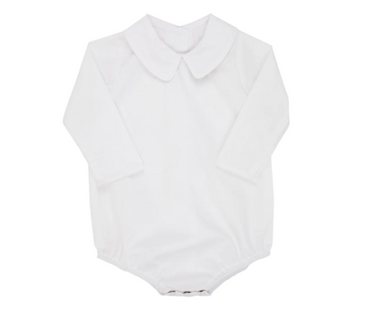 TBBC Peter Pan Collar LS Onesie Shirt- Broadcloth- Worth Avenue White