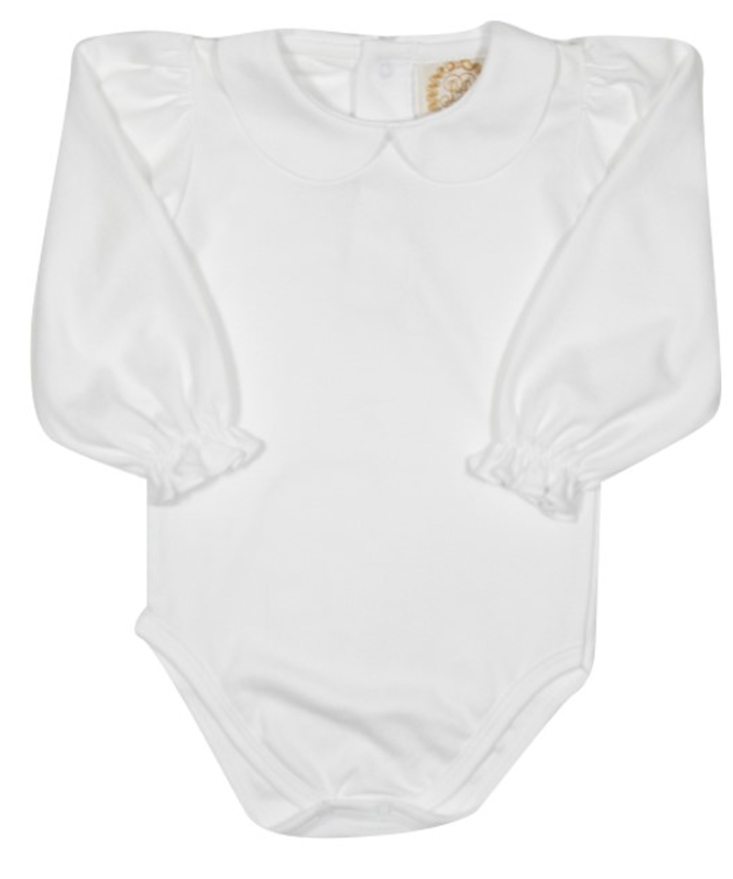 TBBC Maude's Peter Pan Collar Shirt & Onesie (Long Sleeve Pima) Worth Avenue White