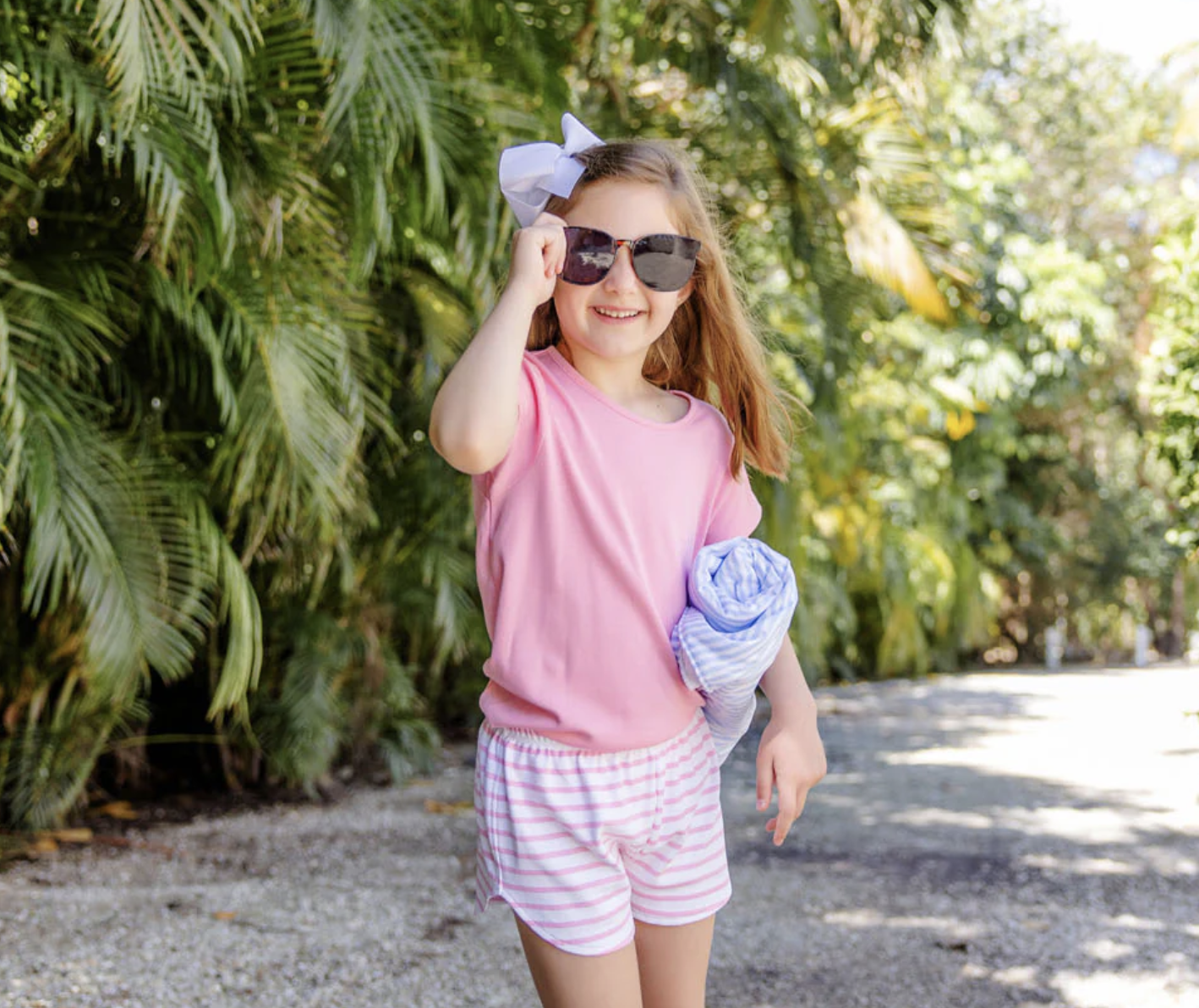 TBBC Cheryl Shorts Hamptons Hot Pink Stripe