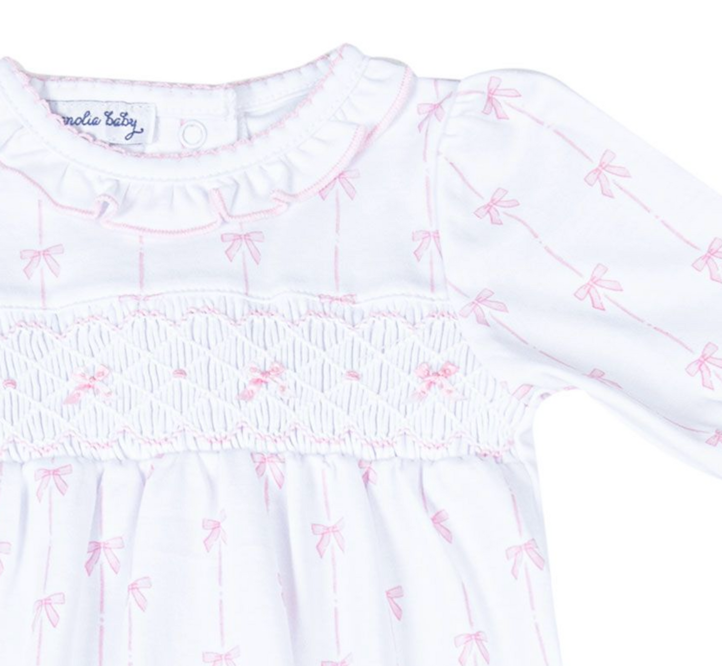 MB Ameila's Classics Pink Smocked Footie