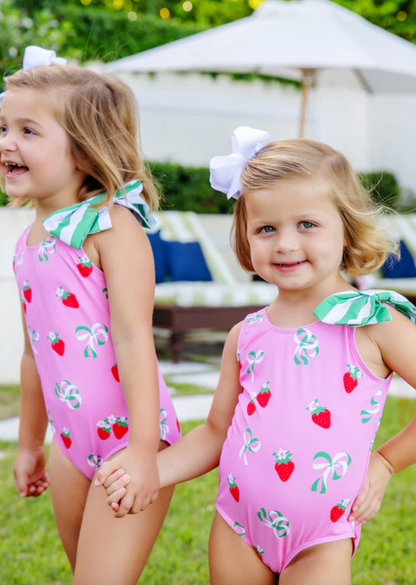 TBBC Brookhaven Bow Bathing Suit Bow & Berry Pink