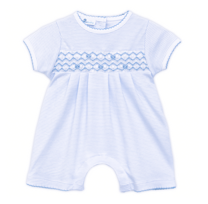 MB Jacob Smocked Short Playsuit Blue