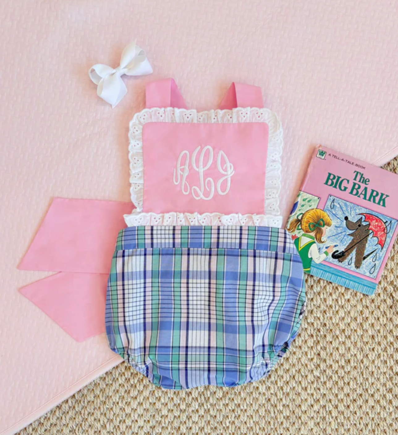 TBBC Sally Sunsuit Lauderdale Pier Plaid / Pier Party Pink Woven